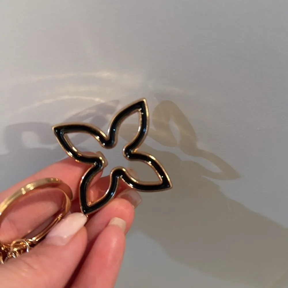 Fashion Jewelry Gold Flower Keychain